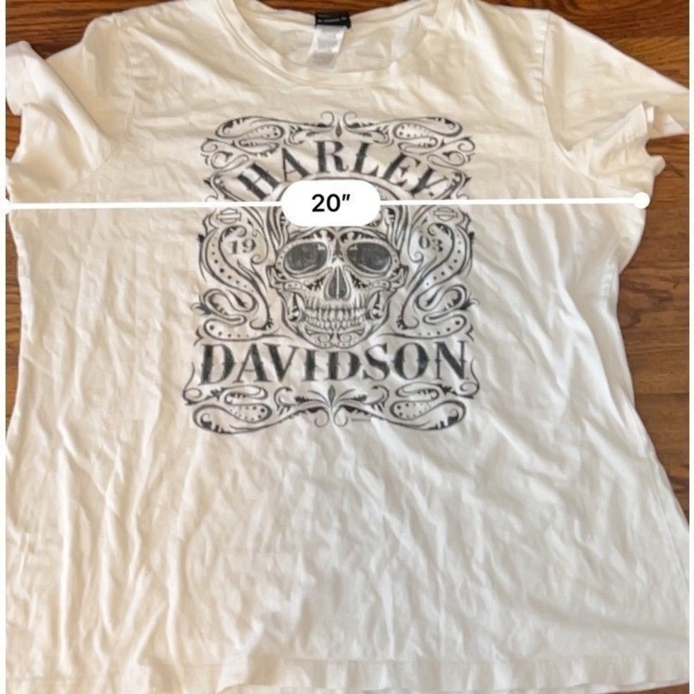 Harley Davidson Los Angeles Sugar Skull Graphic Tee White XL 2019 RK Stratman - Picture 6 of 7